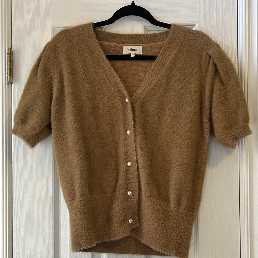 Bohme Women's Brown Button-Up Cardigan